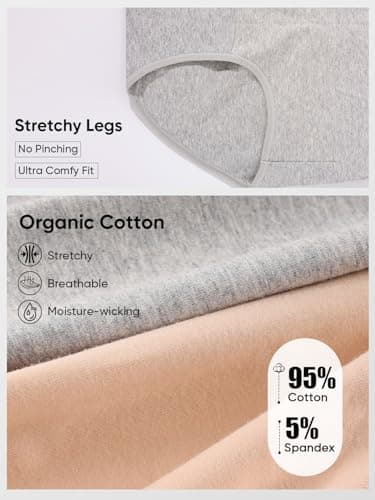 Ellychi Yii Women Cotton Cheeky Underwear - French High Cut Striped Panties view 7