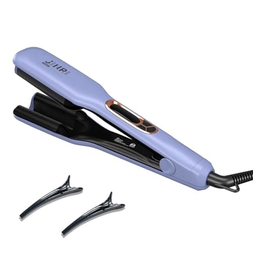 JINRI Hair Brush, Hair Iron, Pumped-Up Volume, Adjustable Temp, 360 ° Tail Rotation, Lasting Volume, for Short Or Thin Hair, Dual Voltage (100-240V), Volumizing Hair Iron, Purple, 1.38 inch — image 1