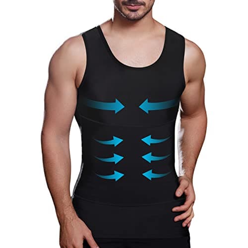 Mens Slimming Compression Shirt, Body Shaper Workout Tank Top, Gynecomastia Tummy Control Undershirts - Change in Seconds — image 1