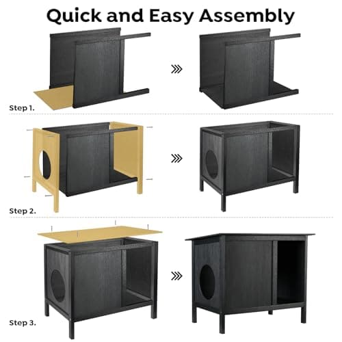 Veehoo Outdoor Cat House Weatherproof, Outside Feral Cat Shelter with Escape Door Design, Elevated Outdoor Pet Shelter for Stray Cats view 6