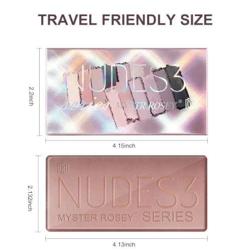 MYSTER ROSEY Nudes 3 Mini Eyeshadow Palette, Neutral Eye Shadow Palettes view 3