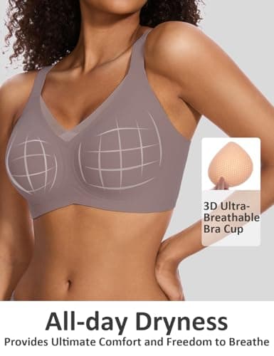 Vinfact Womens V Lace Wireless Seamless Bras No Underwire Comfort Push Up Bras Supportive Full Coverage Bralettes T Shirt Bra view 5