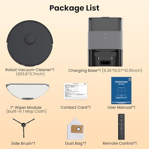 Lorvida Robot Vacuum and Mop Combo, 90-Day Self Emptying T20+ | 6,000Pa, Home Mapping, No-Go Zone, 180 Mins, APP/Voice/Remote, Robotic Vacuum Cleaner for Hard Floor, Pet Hair, Carpet view 6