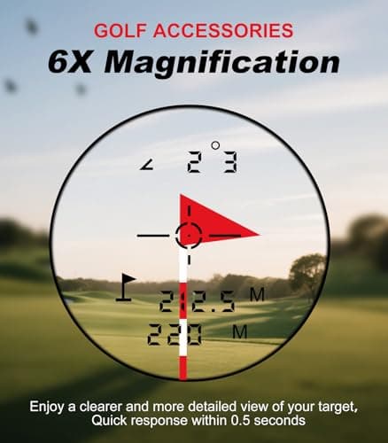 Golf Rangefinder with Slope, 1000 Yards Range Finder Golf, 6X Magnification, Flag Locking Vibration, Rechargeable Laser Range Finder view 3