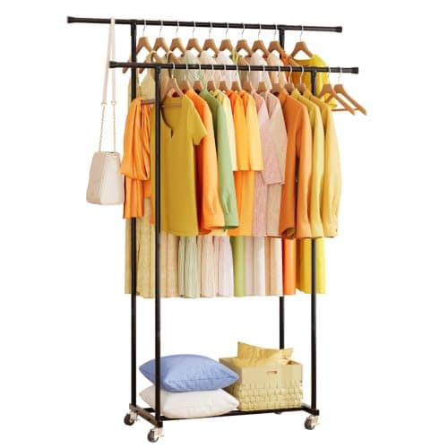 ecobedding Garment Rack with Wheels, Portable Clothing Rack for Bedroom, Closet, and Laundry Room — image 1