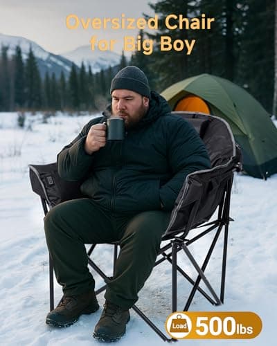 Slsy Oversized Heated Camping Chair, Portable Folding Outdoor Chair view 4