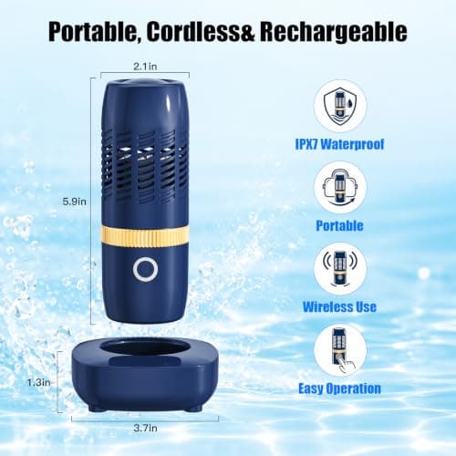 PurePod Produce Cleaner:Wireless Portable Fruit Washer & Rechargeable Fruit Cleaner with OH-ion Purification Technology, IPX7 Waterproof, Charging for Cleaning Fruits, Vegetables and Daily Food view 6