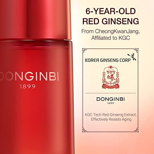 Donginbi Red Ginseng Essential Skin Care Set | Korean Skin Care Gift Set | Firming Moisturizer(1.69 fl oz) | Hydrating Toner(2.37 fl oz) | Essence(2.37 fl oz) | Pore Cleaner(1.69 fl oz) | Glass Skin view 5