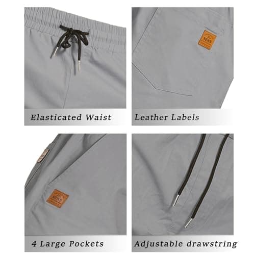 FizzPop Mens Shorts Casual Summer Cotton Chino Golf Beach Drawstring Shorts view 6