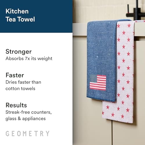 GEOMETRY Kitchen Tea Towel - Quick Dry Microfiber Cloth Dish Towels for Kitchen Drying - Premium Quick Dry Towel (Gradient Star, 1-Pack) view 3