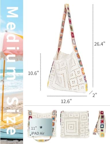 Gleease Straw Tote Bag for Women Woven Beach Bag Raffia Tote with Zipper for Summer Vacation Travel Pool Large Purses view 4