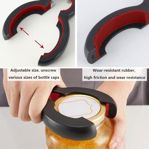 Multifunctional Jar Opener for Weak Hands, Adjustable Manual Jar & Bottle Opener with Easy Pull Ring, Tear Film, Easy Grip, Effortless Can Opener Any Size Jar Lid Opener for Seniors with Arthritis view 5