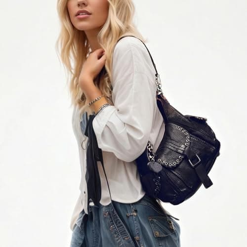 Women Mini Tote Bags City Tote Shoulder Boho Vegan Leather Hobo With Straps view 4