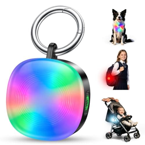 Cuvccn Safety Light 100LM, 4 Modes Dog Collar Light/Stroller/Backpack Light | Eye-friendly RGB Light, Waterproof & Rechargeable Dog Light, 8-22h Runtime, Zinc Alloy Clip on Light for Dog Walking/Hiking — image 1