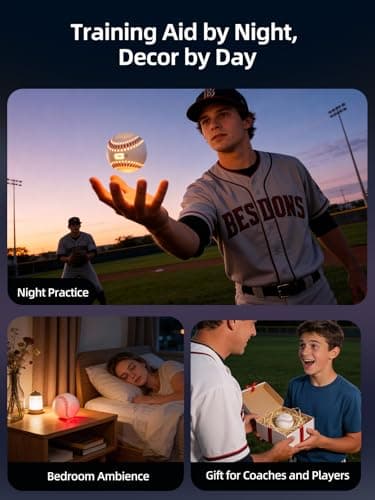 AIYUNDI Light Up & Glow-in-The-Dark Baseball with Bluetooth Speaker, Sports Gifts for Baseball Fans, Boys 8-12, Teens & Adults, Unique Accessories view 3