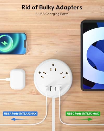 NTONPOWER Travel Power Strip, Travel Essentials, Cruise Essentials 2026 view 2
