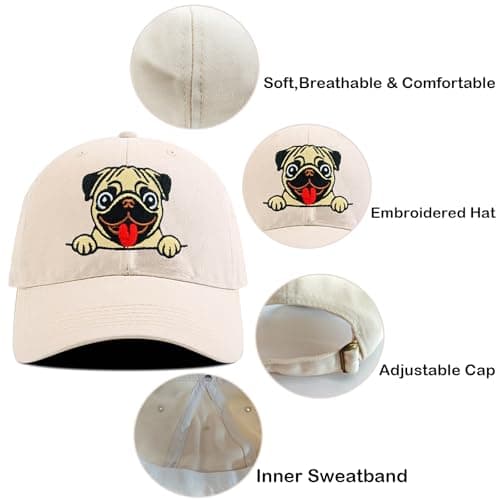 EXFAI Embroidered Hat Adjustable Baseball Cap, Dog Gifts for Dog Lovers, Funny Gifts for Women Men view 3