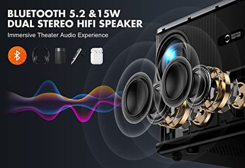 VIZONY FHD 1080P Projector 4K Support, 5G WiFi Bluetooth Projector, Outdoor Projector with Full-Sealed Engine/Electric Focus/4P4D/PPT/Zoom, Home Movie Projector Compatible w/iOS/Android/PC/TV view 6