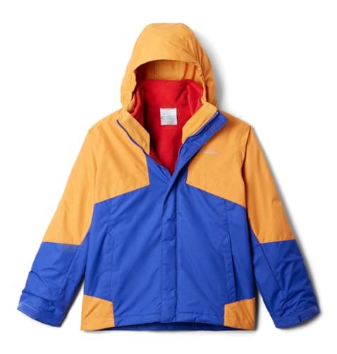 Columbia Youth Boys Bugaboo III Fleece Interchange Jacket, Clematis Blue/Sunstone/Sail Red, Medium