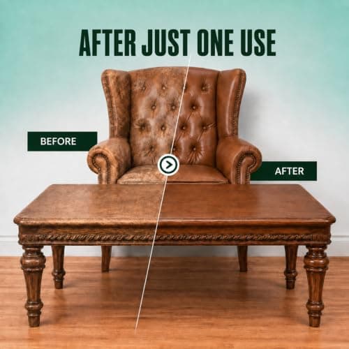 Miferdin Wood & Leather Furniture Repair Salve with Brush, 8oz | Leather Cleaner & Conditioner, Furniture Polish & Restorer, Woot Scratch & Stain Remover for Couches, Tables, Cabinets, Boots view 6