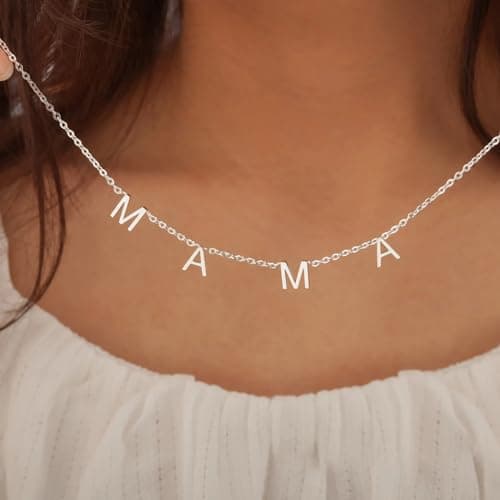 Mothers Day Gifts for Mom, for Wife - 14K Gold Mama Necklace- First Mothers Day Gifts for New Mom - Hypoallergenic, Water-Resistant & Tarnish-Free - Momma Necklace for Women - For Mother to Be view 3