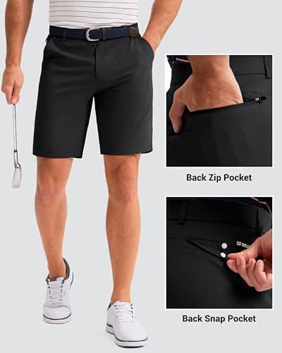 Men's Golf Shorts 7"/ 9"/ 11" Inseam with 5 Pockets Lightweight Stretch Quick Dry Casual Dress Hybrid Short for Men view 4