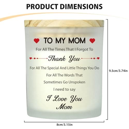 Nialnant Mothers Day Scented Candle Gifts for Mom, Grandma, I Love You Mom Birthday Gifts from Daughter or Son, Lavender Scented Candles for Women view 2