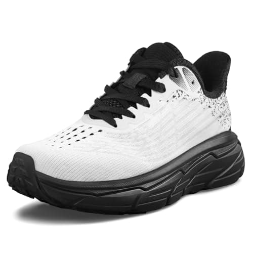 TDIDIS Women's Lightweight Walking & Running Shoes - Breathable Non Slip Sneakers with Cushioned Comfort for Gym, Tennis, Workout Black/White — image 1