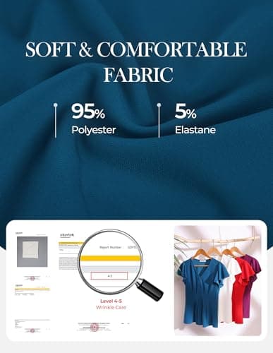 GRACE KARIN Summer Blouses for Women Dressy Casual, 2026 Ruffle Sleeve Peplum Tops, Business Work Shirt Fashioin Clothing view 5