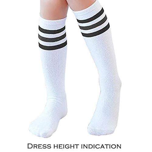 NEVSNEV Knee High Tube Socks Comfortable and Breathable with Triple Stripes for Boys view 4