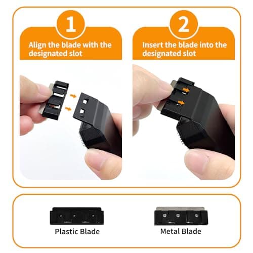 Magnetic Fish Tank Glass Cleaner, Dual-Blades Algae Scraper Glass Cleaner Scrubber with 2 Detachable Scrapers, Double Side Floating Magnetic Brush for 0.4-0.6 Inch Thick Glass Aquariums Tank, Size M view 5