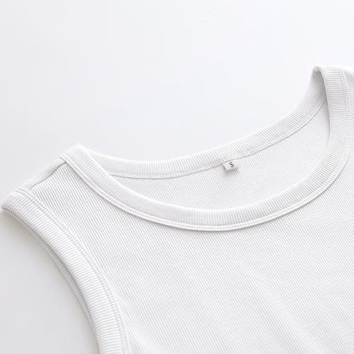ANRABESS Womens Sleeveless High Neck Tank Tops Fashion Summer Casual Basic Slim Fit Ribbed Racerback Top Shirt Clothes view 3