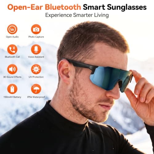 Smart Sport Glasses with Open-Ear Audio for Cycling, Running & Hiking view 2