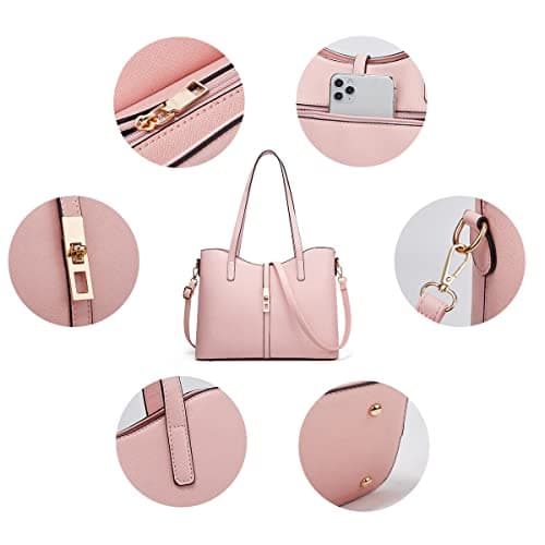 Women Fashion Handbags Wallet Tote Bag Shoulder Bag Top Handle Satchel Purse Set 4pcs view 4