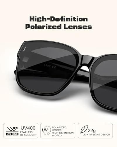 LOHO Polarized Sunglasses Over Glasses Women Men, 5.8 in Wide 2.28 in Height Oversized Sunglasses to Fit Over Glasses, UV400 view 6