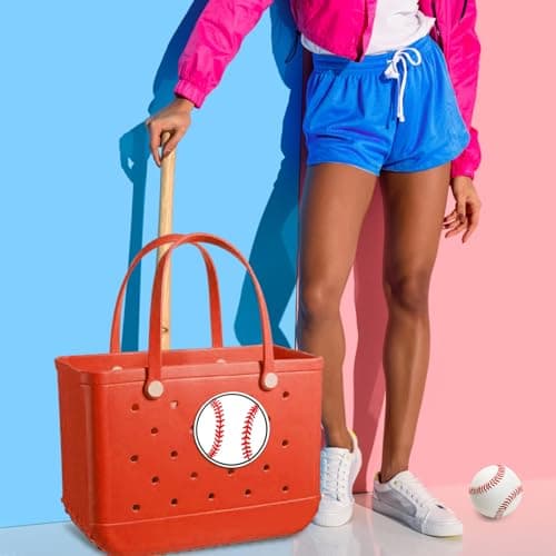 Mity rain Decoration Accessories for Bogg Bag, Bag Charms Compatible with Bogg Bag Original All Models, Insert Decorative Words for Handbag Beach Tote Bag (Baseball) view 4