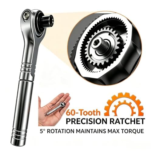 40-in-1 Magnetic Ratcheting Screwdriver Set with 180° Rotating | S2 Steel Bits Screwdriver Set, Repair Tool Kit for Furniture, Precision Electronics, DIY Project, Gift for Men & Husband view 6