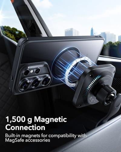 ESR for Samsung Galaxy S26 Plus Phone Case, Compatible with MagSafe, Military-Grade Protection, Shockproof Magnetic Case for Samsung Galaxy S26 Plus, Classic Hybrid Series, Clear Black view 6