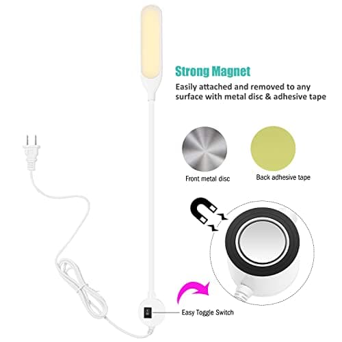 AMAZING POWER Sewing Machine Light, Bright Daylight Magnetic Mount Work Light with Flexible Silone Coating Gooseneck for Sewing Machine, Craft, Workbenches, Lathe, Drill Presses, Music Stands view 4