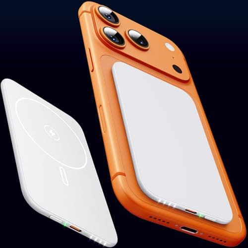 0.29" Ultra Slim 5000mAh for Magsafe Power Bank Mini 22.5W USB C Fast Charging Magnetic Battery Pack, Wireless Portable Charger Powerbank for iPhone 17 16 15 14 13 12 Plus/ Pro/ Pro Max Android Silver view 1