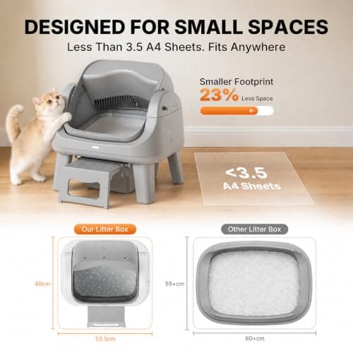 Automatic Litter Box, Self Cleaning Cat Litter Box, Beginner-Friendly Design, 8L Waste Bin, Smart Safety Sensors, Easy Maintenance for Everyday Cat Care view 3