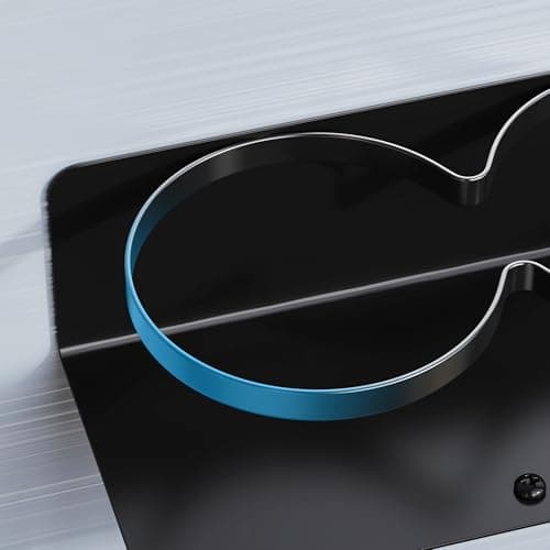 YIGII Magnetic Cup Holder for Fridge, 2 Pack Water Bottle Organizer for Stanley Cup with Tumbler Lid Holder, Magnetic Tumbler Storage Rack for Metal Surfaces (Black) view 4