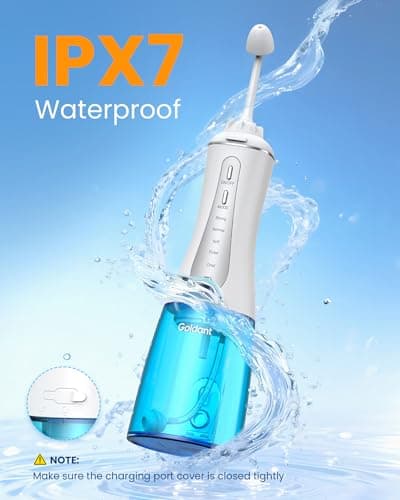 GOLDANT 350ML Neti Pot Sinus Rinse Kit, Nasal Irrigation System with 5 Modes, 4 Nozzles, Cordless Rechargeable, IPX7 Waterproof, Nose Cleaner for Sinus Relief (350ML No Salt) view 5