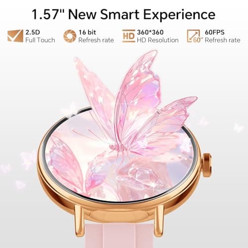 Smart Watch for Women,1.57" Touch Screen Smartwatch for iPhone& Samsung& Android,Answer/Make Call,Fitness Tracker with Heart Rate/SpO2/Sleep Monitor,IP68 Waterproof,110+ Sports Mode,2 Bands view 6