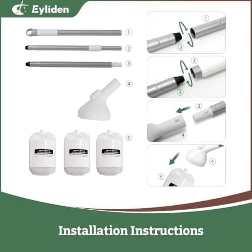 Eyliden Bathtub Brush with 3 Soft-Bristle Heads view 5