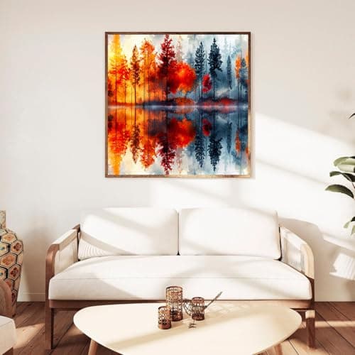 igoodom Landscape Diamond Art Kits for Adults, Landscape Diamond Painting Kit, Full Drill Round Diamond Art Kits, DIY Gem Art and Crafts for Home Wall Decor Gift 14x14inch view 5