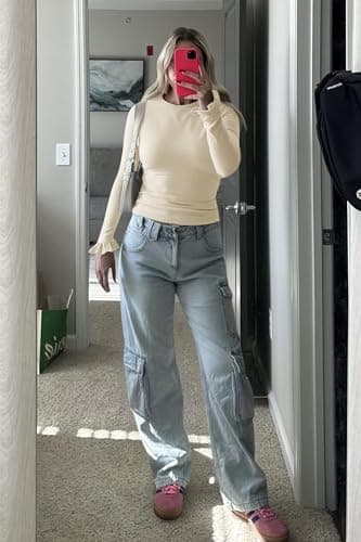 Tankaneo Womens Long Sleeve Shirts 2026 Spring Fall Trendy Basic Tees Ruffle Going Out Tops Outfits Y2k Clothes view 5