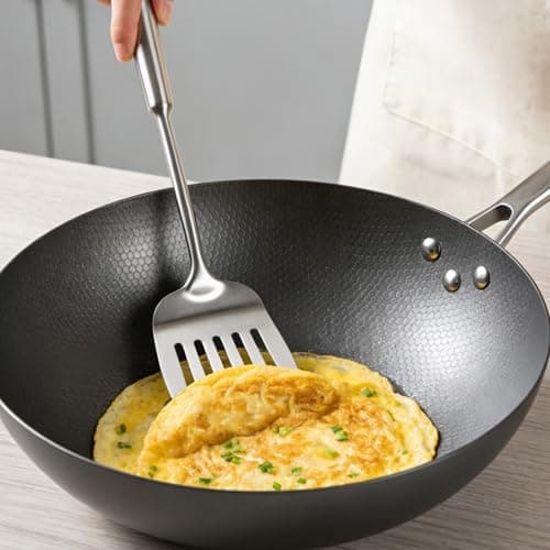 18/10 Stainless Steel Cooking Utensils Set, 13 PCS Long Large Metal Cooking Utensil Tools Set, Mirror Polished Kitchen Gadget Cookware and Kitchen Tool Set, Dishwasher Safe view 5