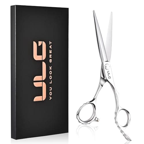 ULG Professional Hair Cutting Scissors & Shears, 6.5" 440C Japanese Stainless Steel Barber Scissors, Hand-Honed Razor Sharp Blades & Ergonomic Offset Handle for Salon & Home Use — image 1