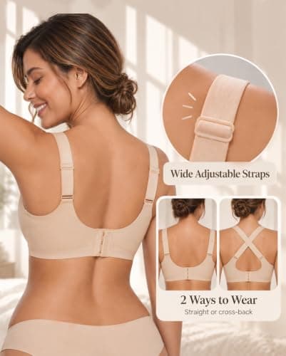Ubras Wireless Seamless Bra for Women, Breathable Jelly Bra Soft Support view 5